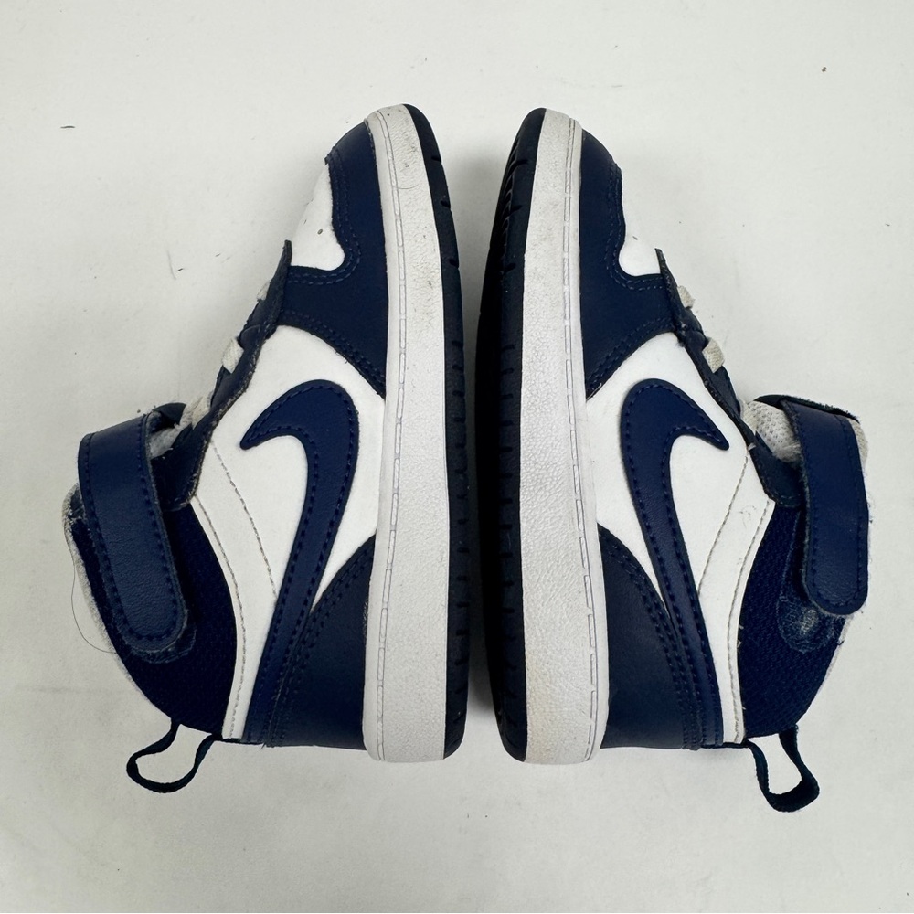 Nike‎ Court Borough Mid 2 (TDV) Toddler Kids Shoes SZ 8C White/Blue CD7784-107 - Picture 3 of 6
